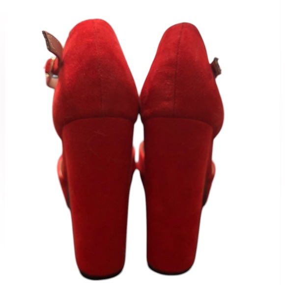 Retro T-Strap Peep Toe Block Heels Sz 5.5 - Picture 4 of 4